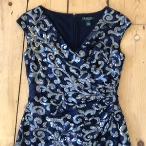 Ralph Lauren navy blue sequin dress